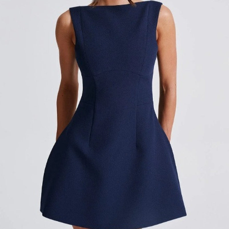 Sexy Slim-Fitting Backless Dress Summer Sleeveless Short Dresses